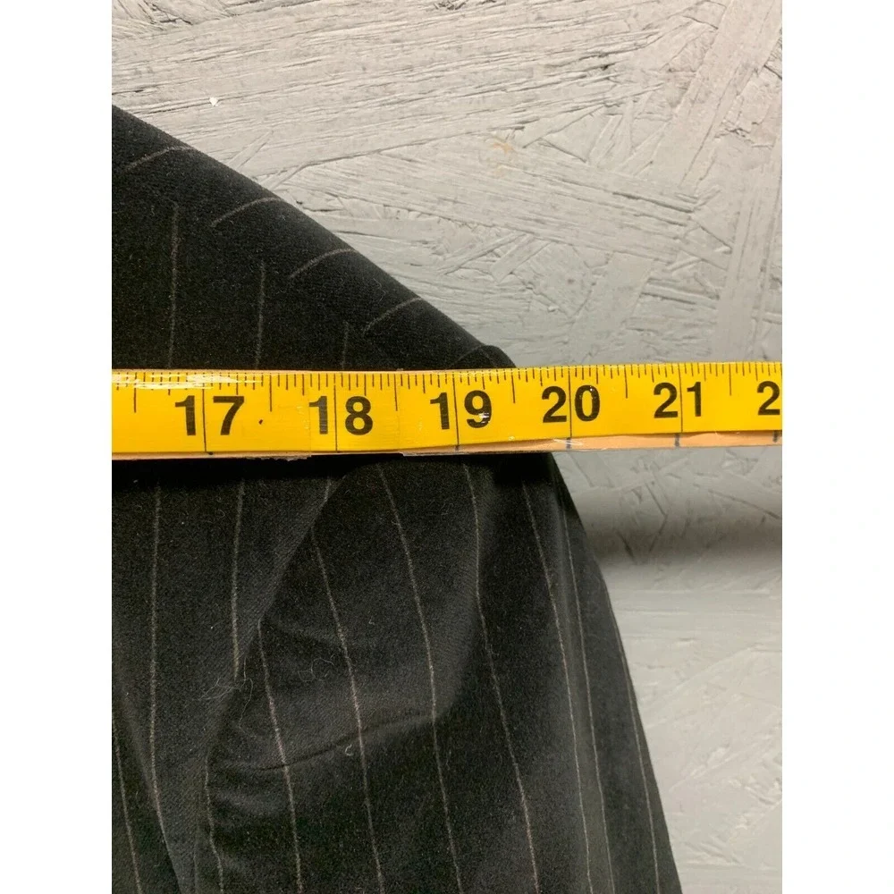 Michael Brandon Men’s XL 44 Black Pinstripe Corduroy Blazer Jacket Lined‎ Formal